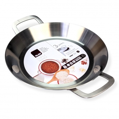 IBILI Paella pan Premier 34 cm of Stainless Steel, Silver